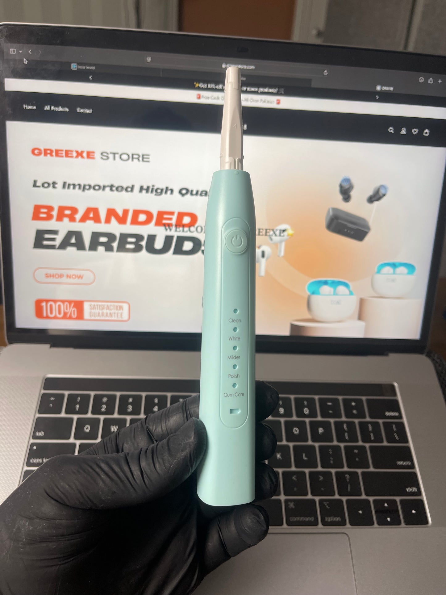 Sonic Electric Toothbrush, IPX7 Waterproof, DuPont Head, 6 Modes