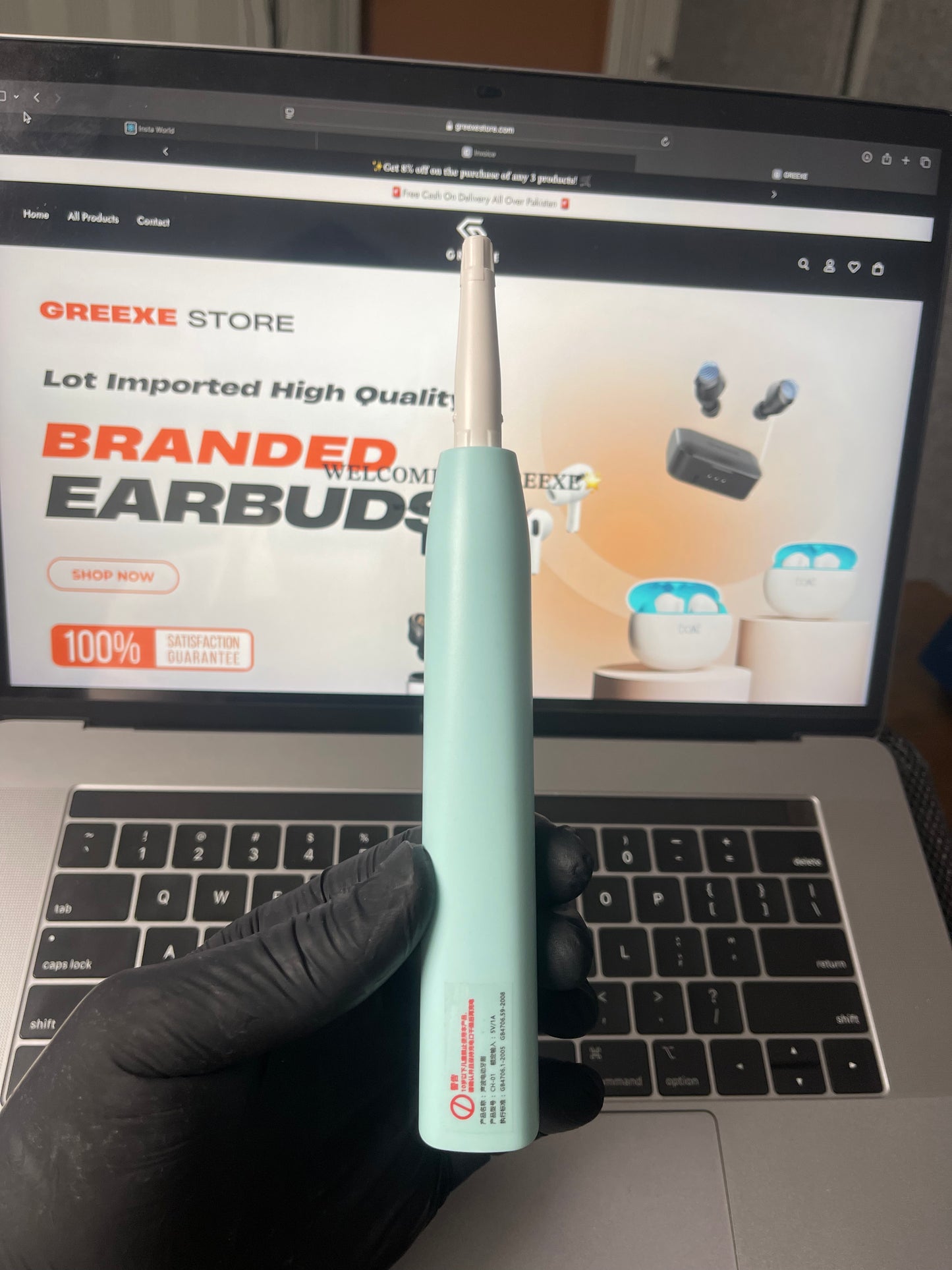 Sonic Electric Toothbrush, IPX7 Waterproof, DuPont Head, 6 Modes