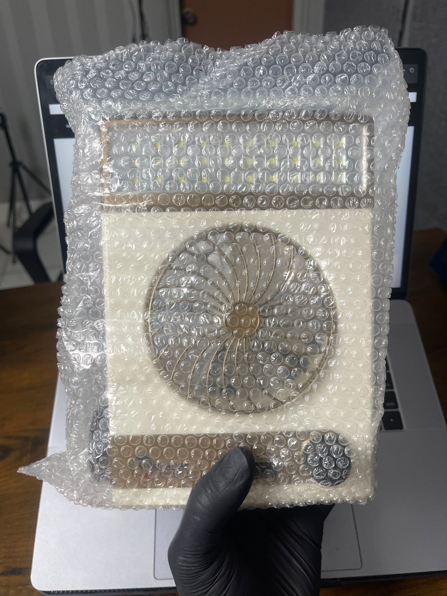 4-in-1 Solar-Powered LED Light and Fan System