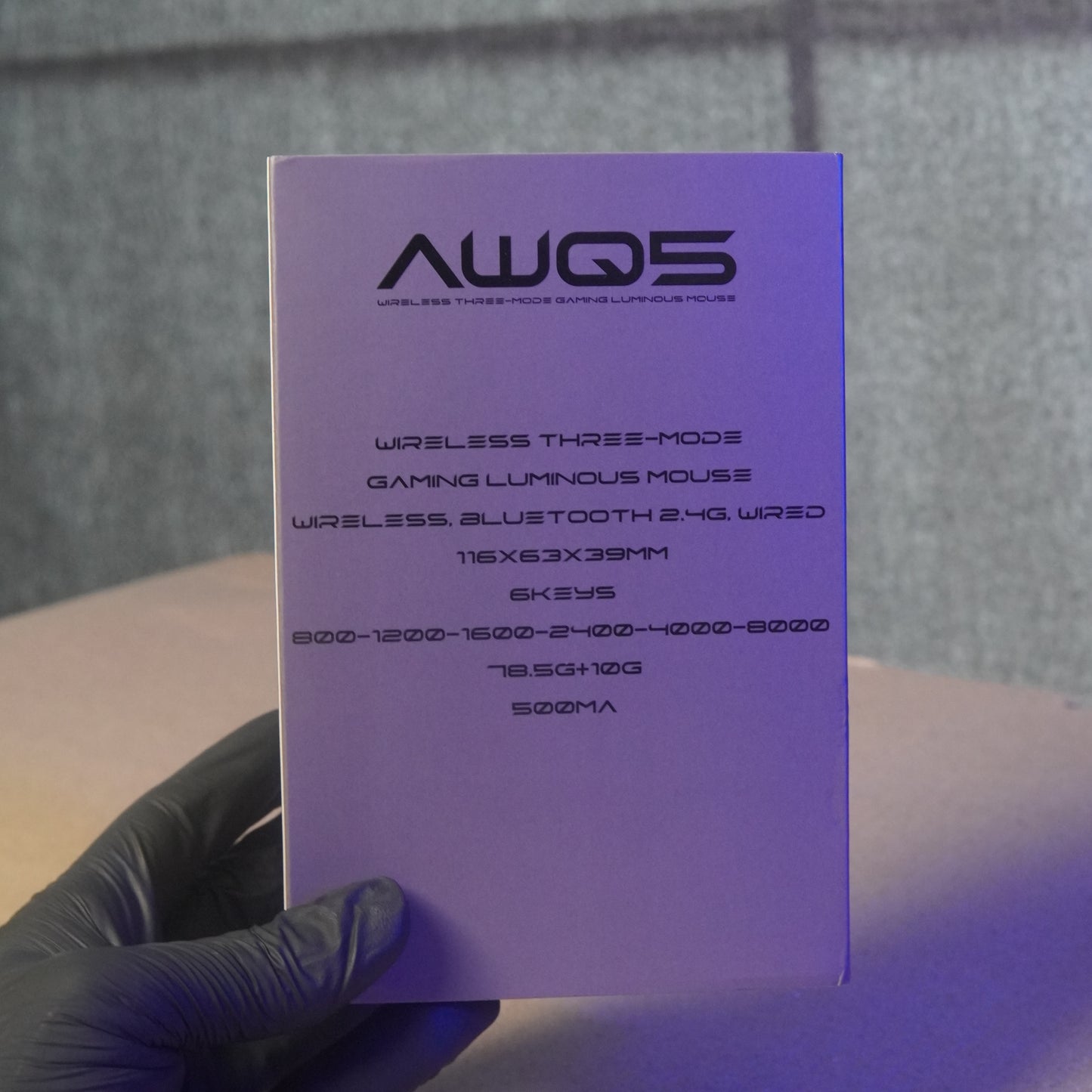 AOQELO AWQ5 Wired + Bluetooth + Wireless Tri-Mode Mouse