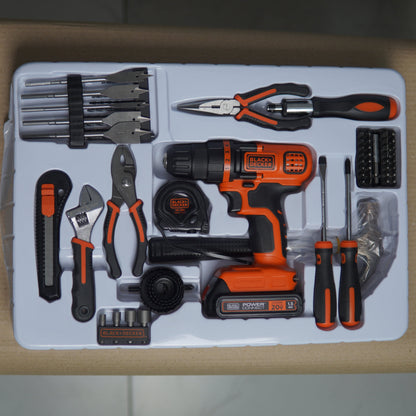 BLACK+DECKER 20V MAX Drill/Driver &amp; Home Tool Kit