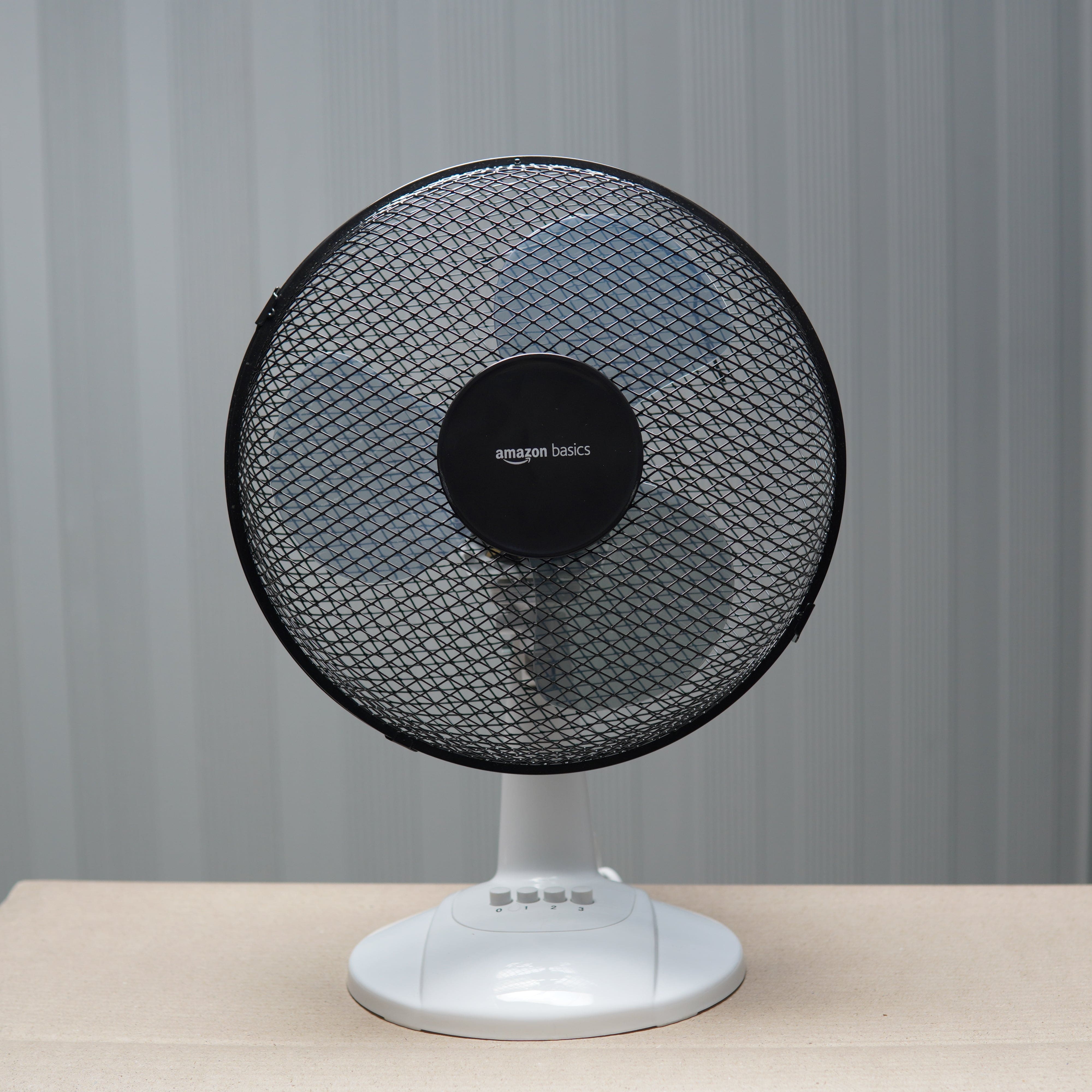 Amazon Basics 3-Speed Oscillating 12-inch Table Desk Fan – GREEXE