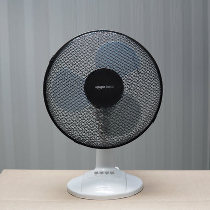 Amazon Basics 3-Speed Oscillating 12-inch Table Desk Fan