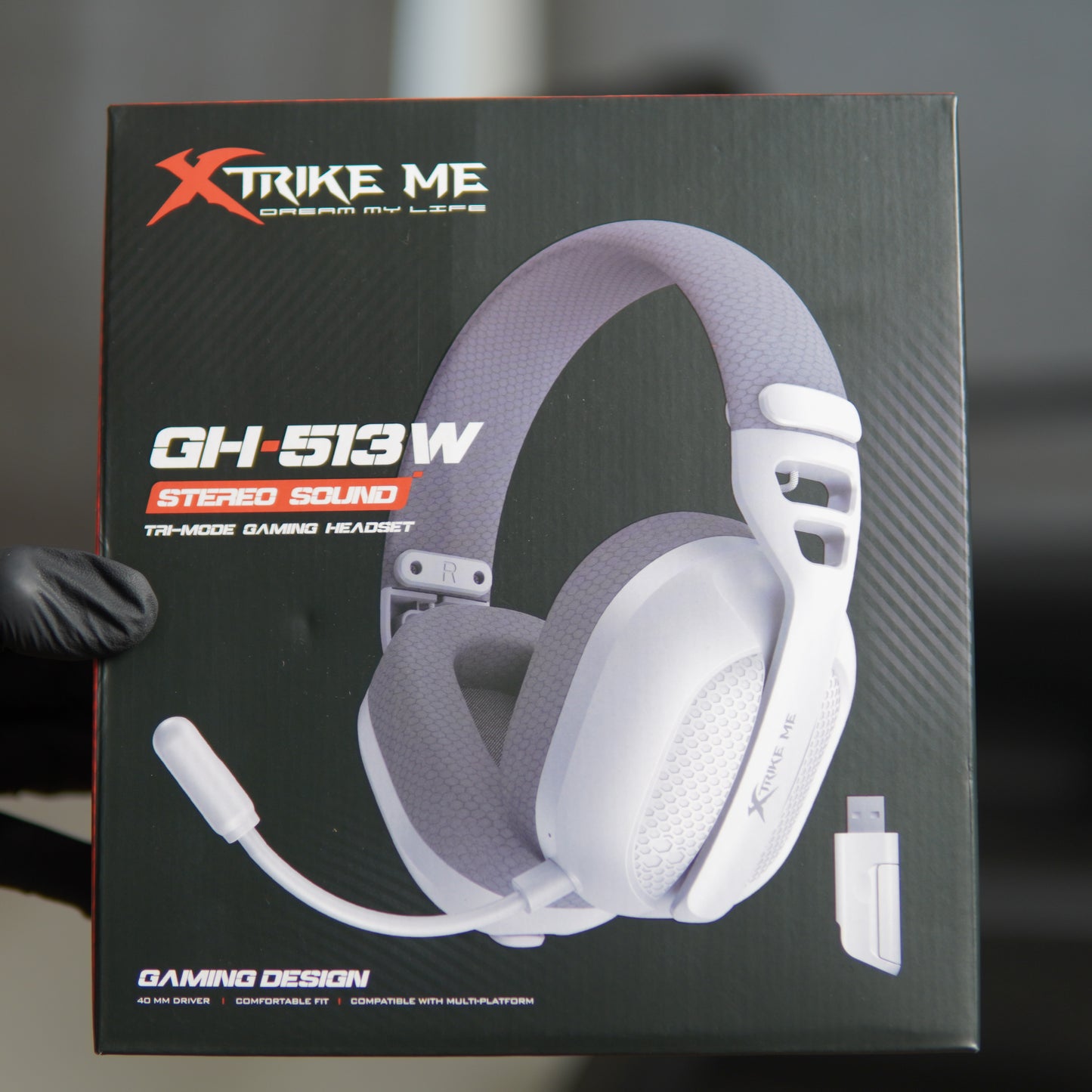 XTRIKE ME GH-513W Tri-Mode Wireless Gaming Headset – White