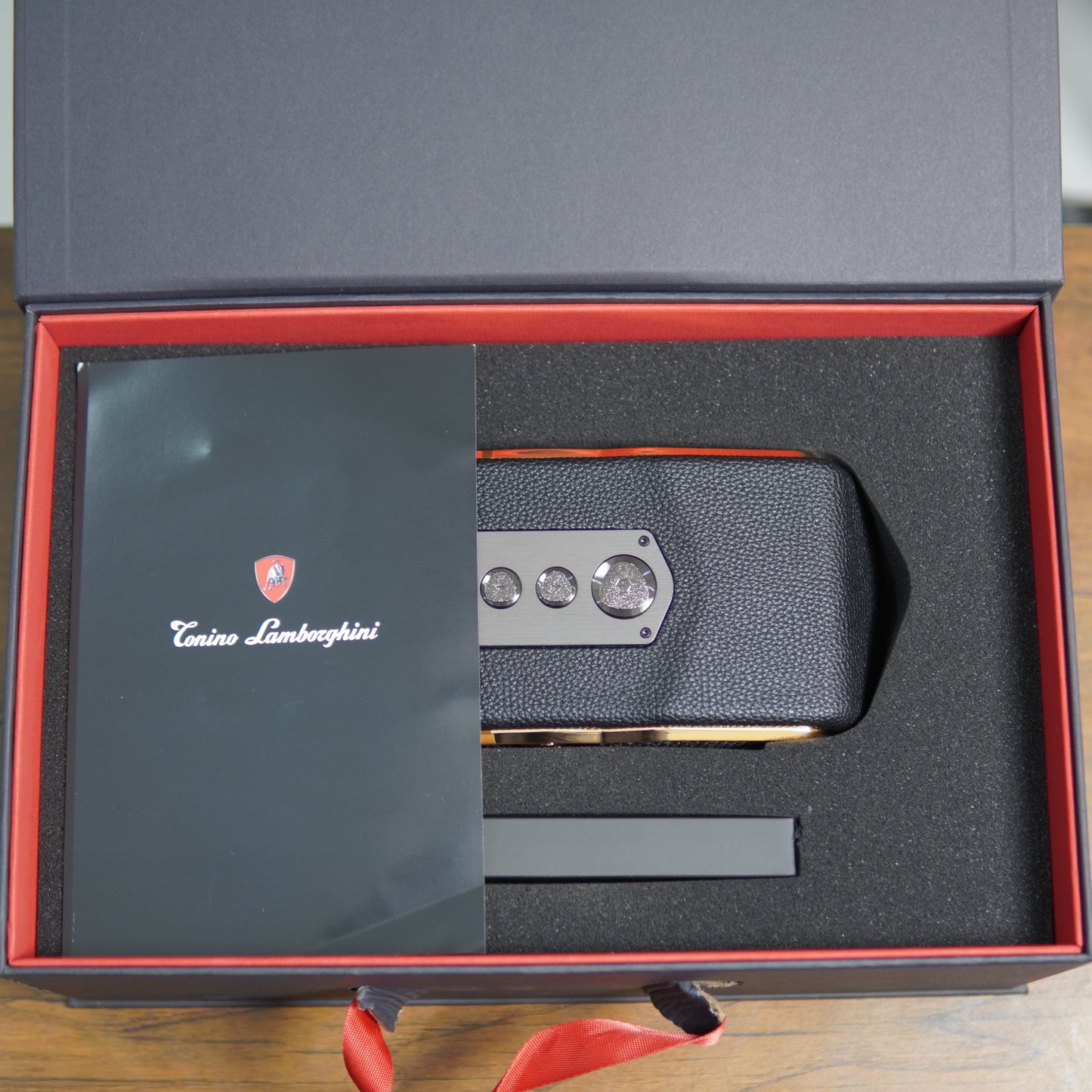 Tonino Lamborghini 18 Karat Gold-Plated Leather Bluetooth Speaker