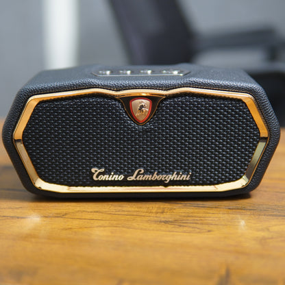 Tonino Lamborghini 18 Karat Gold-Plated Leather Bluetooth Speaker
