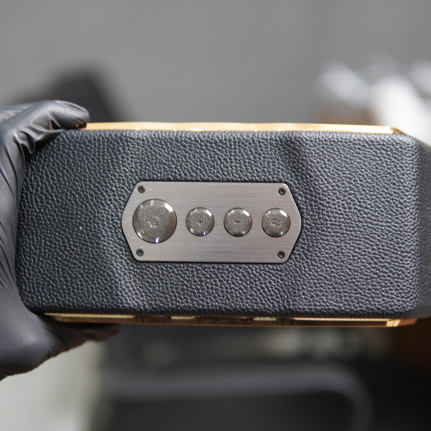 Tonino Lamborghini 18 Karat Gold-Plated Leather Bluetooth Speaker