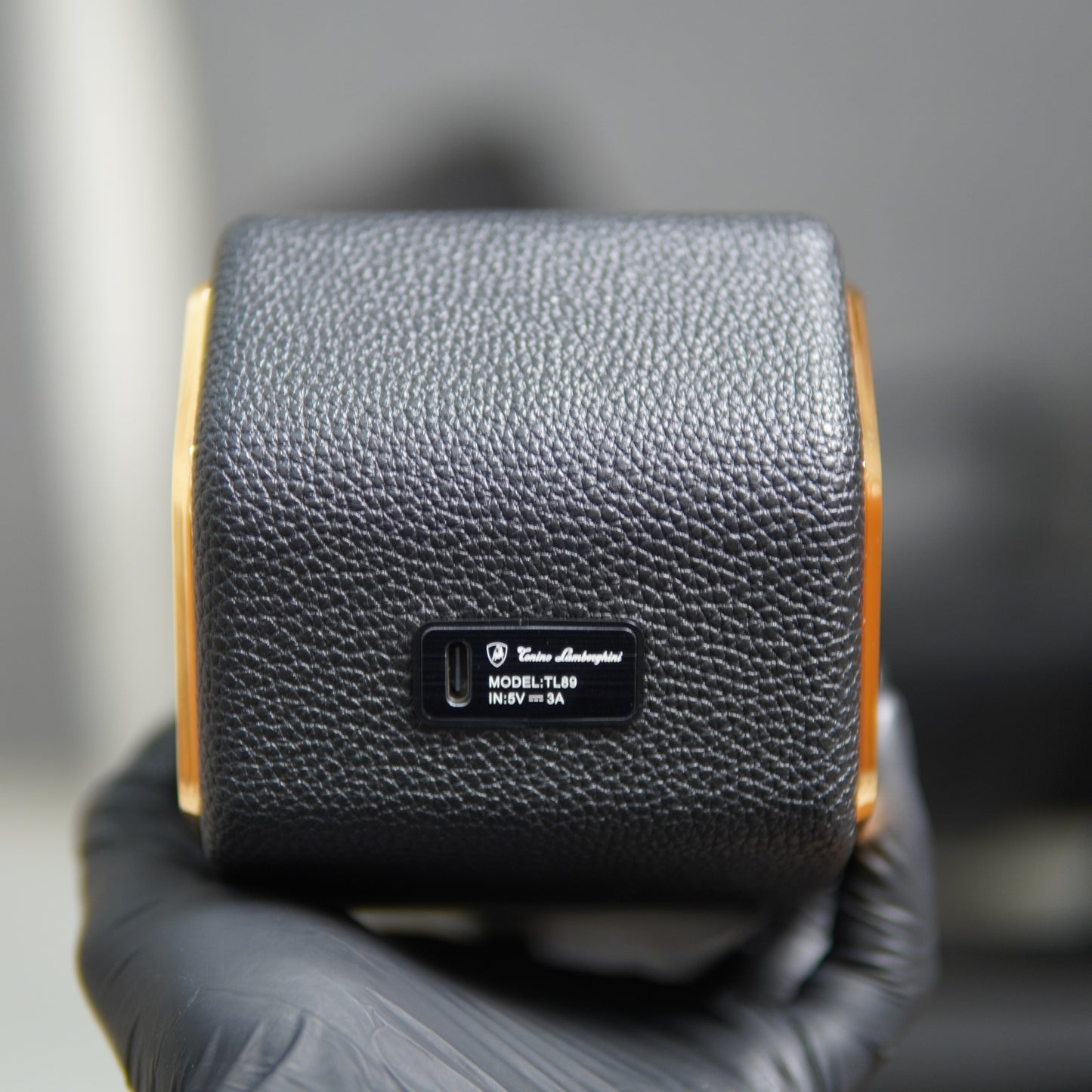 Tonino Lamborghini 18 Karat Gold-Plated Leather Bluetooth Speaker