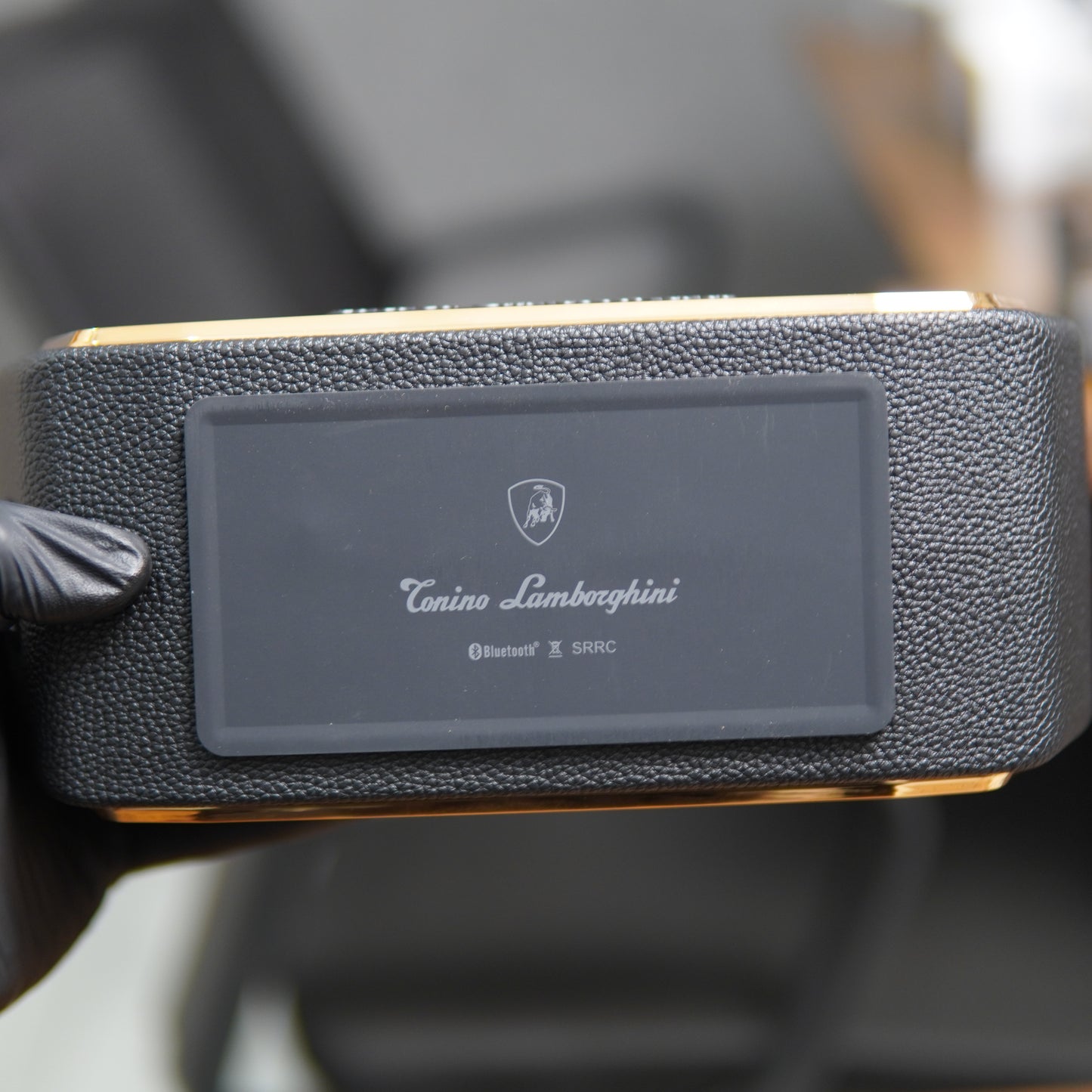 Tonino Lamborghini 18 Karat Gold-Plated Leather Bluetooth Speaker