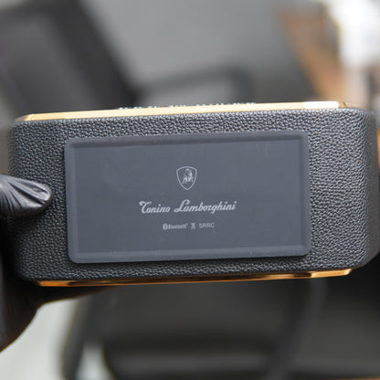 Tonino Lamborghini 18 Karat Gold-Plated Leather Bluetooth Speaker