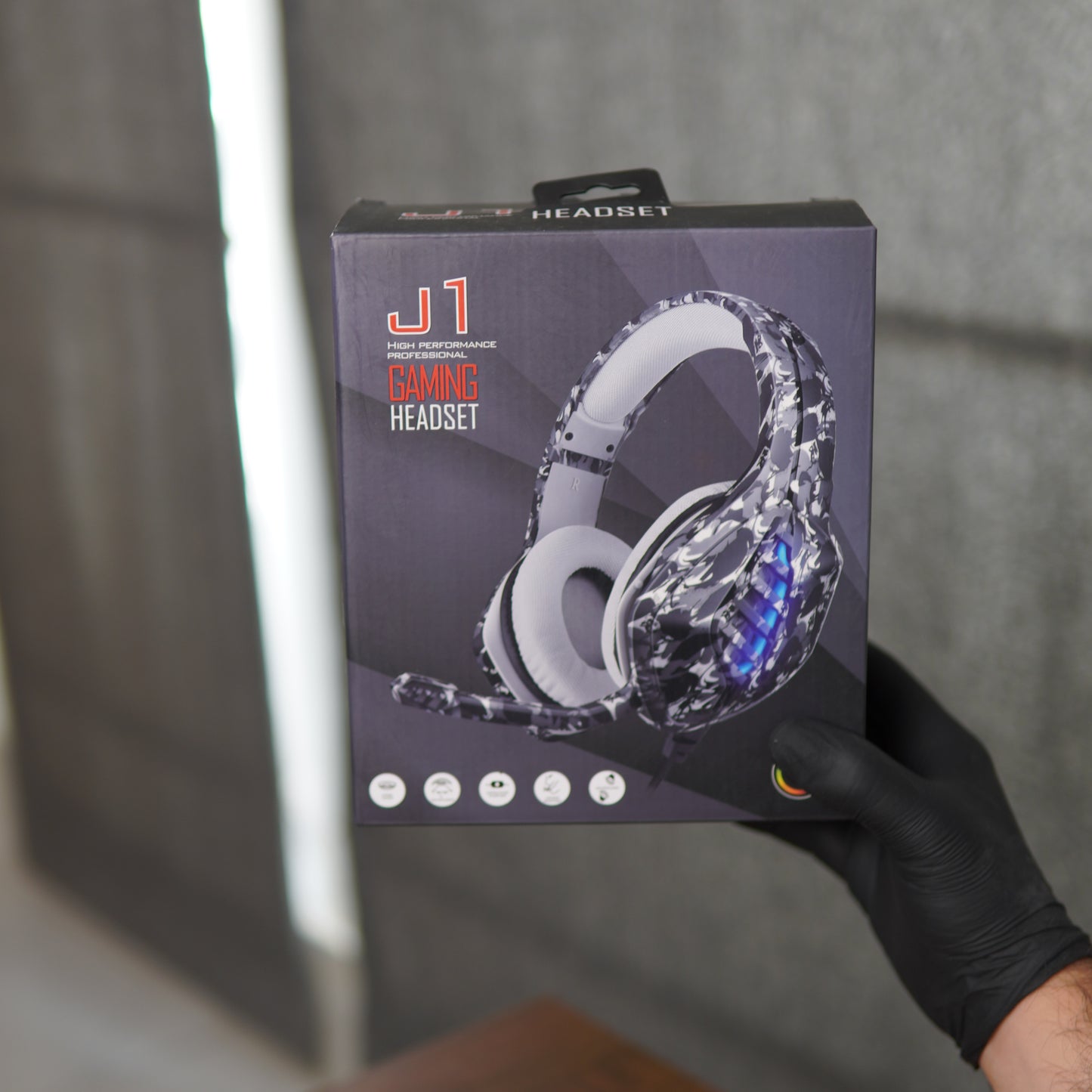 J1 RGB Gaming Headset with Noise-Canceling Microphone