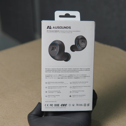AuSounds AU Stream Hybrid Wireless Earbuds – Black