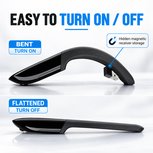 Foldable Wireless Touch Mouse