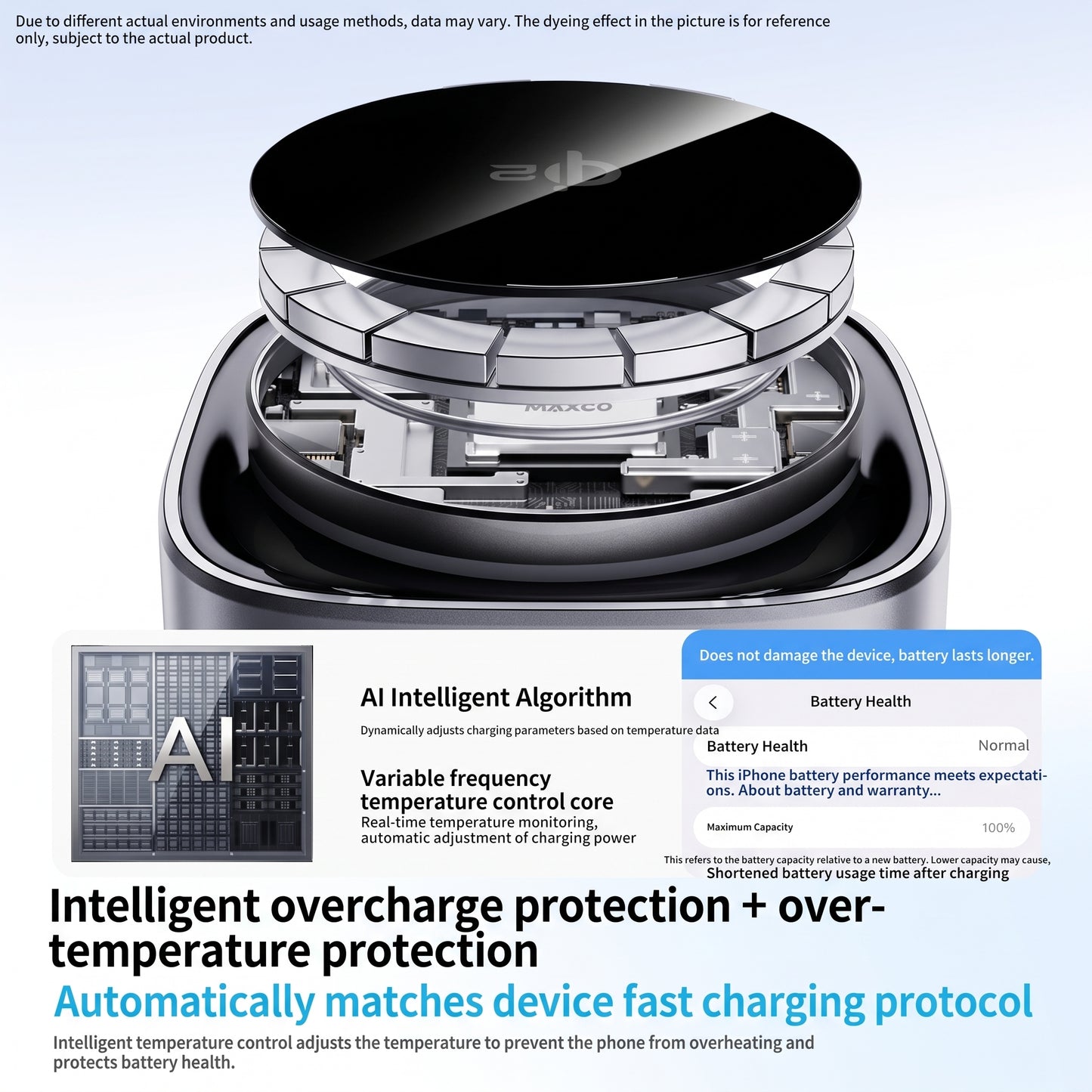 MAXCO 3 in 1 Rotating Wireless Charger