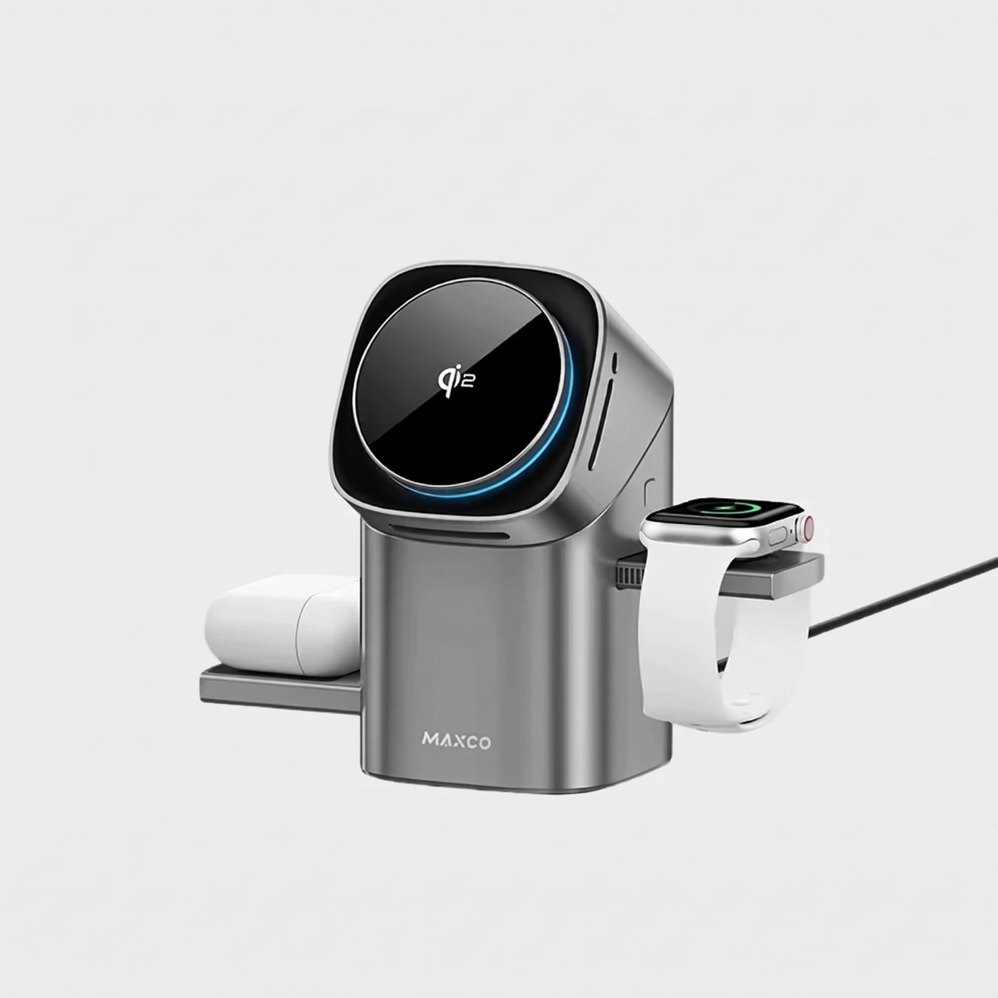 MAXCO 3 in 1 Rotating Wireless Charger