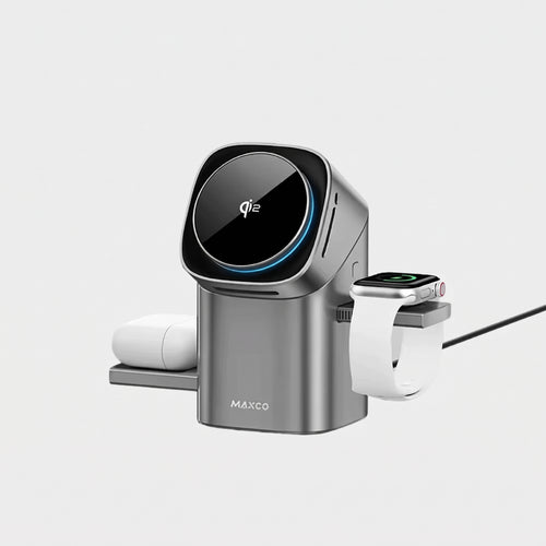 MAXCO 3 in 1 Rotating Wireless Charger