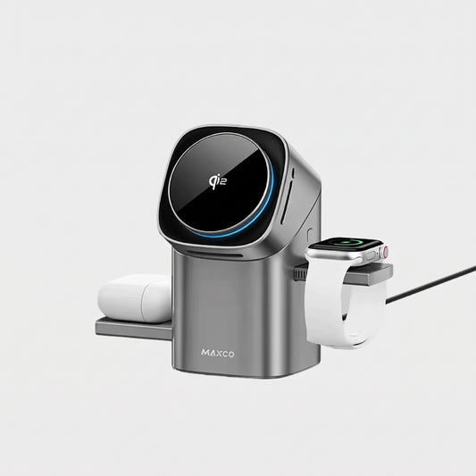 MAXCO 3 in 1 Rotating Wireless Charger