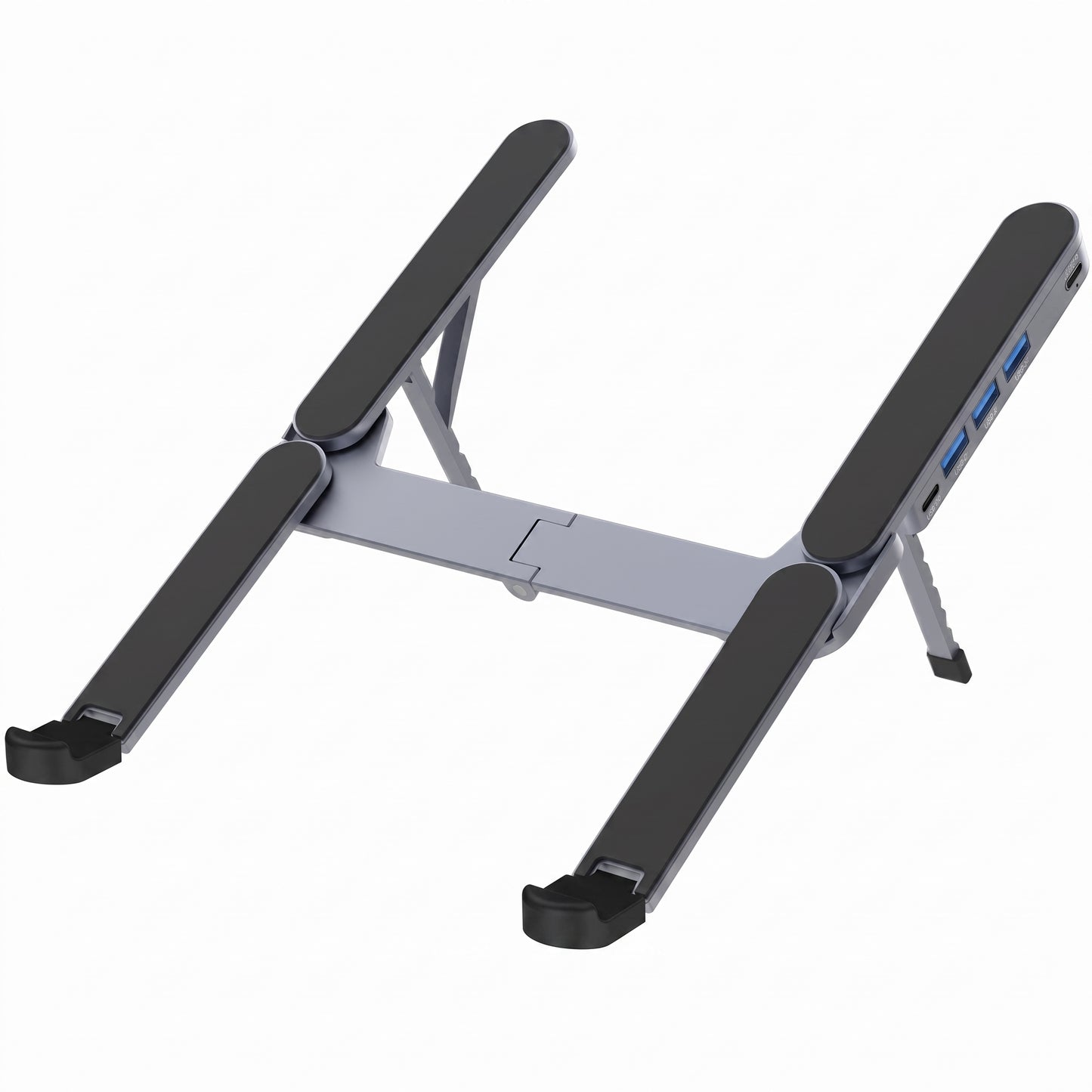 2-in-1 Foldable Laptop Stand & USB-C Docking Station