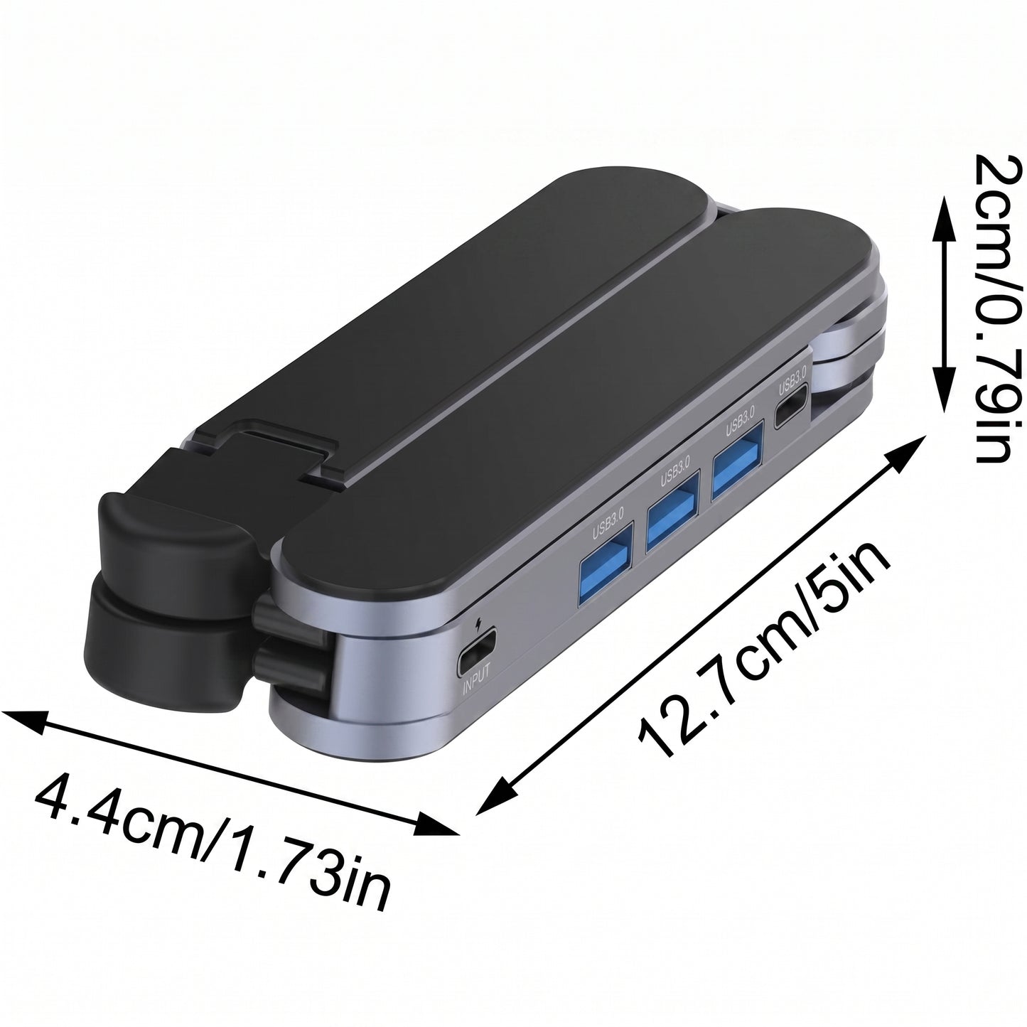 2-in-1 Foldable Laptop Stand & USB-C Docking Station