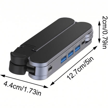 2-in-1 Foldable Laptop Stand & USB-C Docking Station