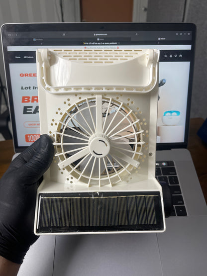 4-in-1 Solar-Powered LED Light and Fan System