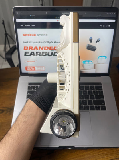 4-in-1 Solar-Powered LED Light and Fan System