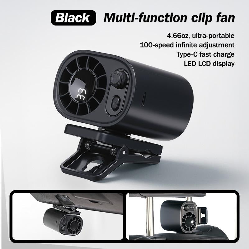 Portable Car  Clip Fan 360° Rotatable