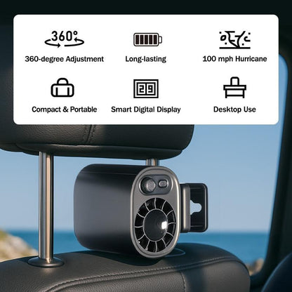 Portable Car  Clip Fan 360° Rotatable