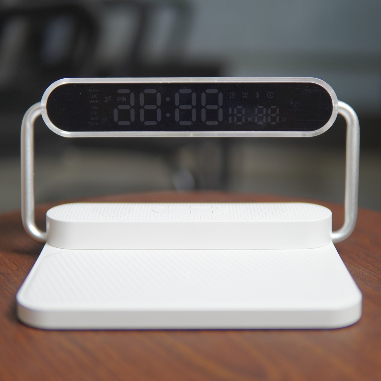 4 in 1 Wireless Charger with Bluetooth Speaker, Clock Display & Night Light