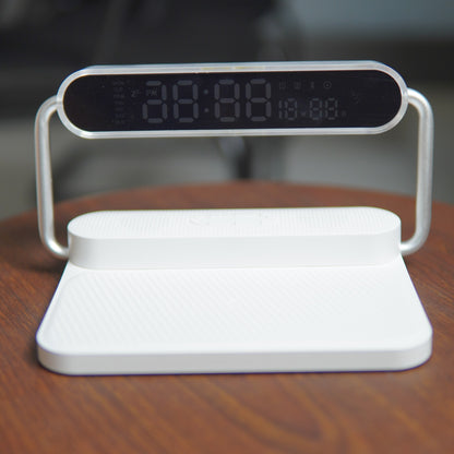 4 in 1 Wireless Charger with Bluetooth Speaker, Clock Display & Night Light