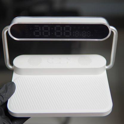 4 in 1 Wireless Charger with Bluetooth Speaker, Clock Display & Night Light