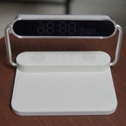 4 in 1 Wireless Charger with Bluetooth Speaker, Clock Display & Night Light