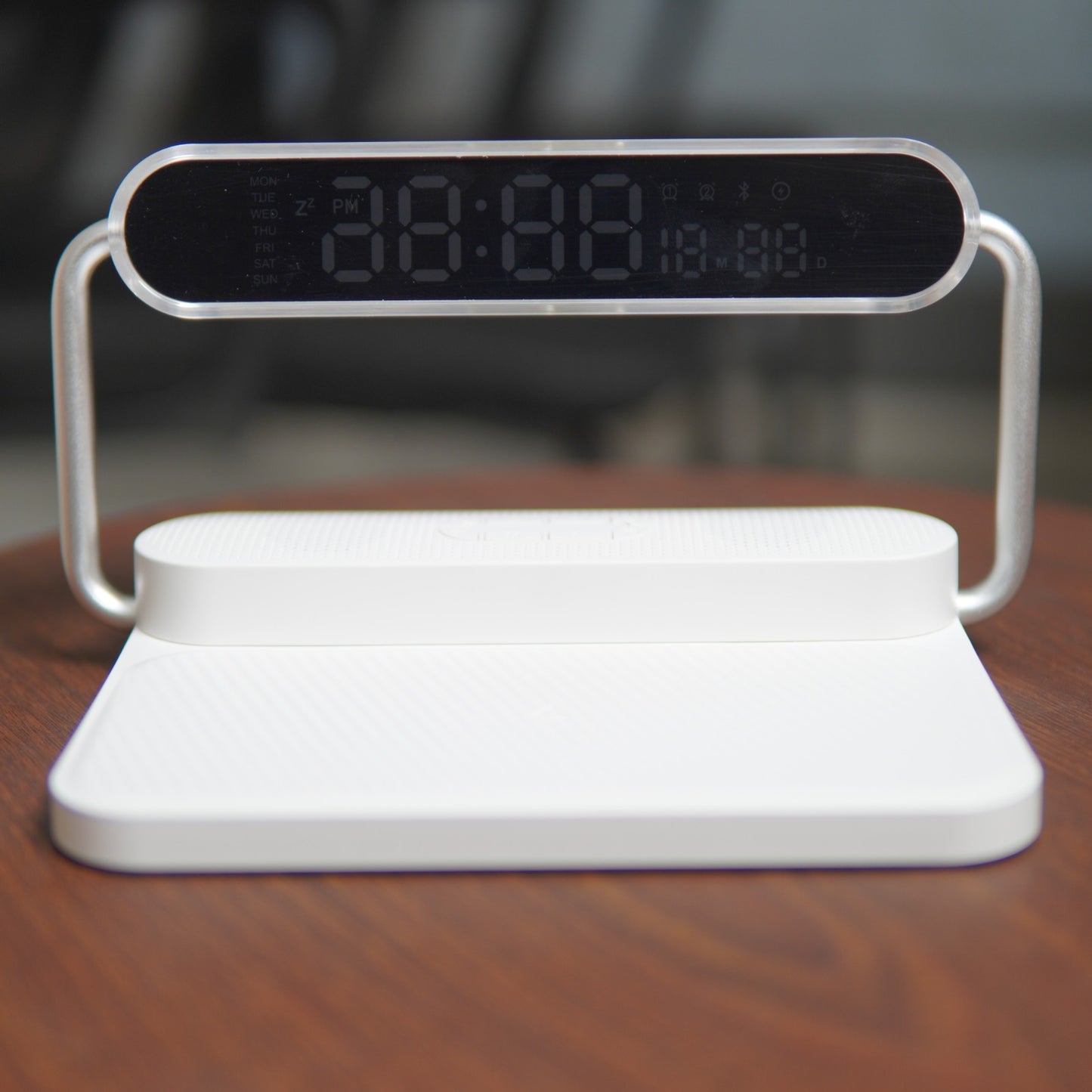 4 in 1 Wireless Charger with Bluetooth Speaker, Clock Display & Night Light