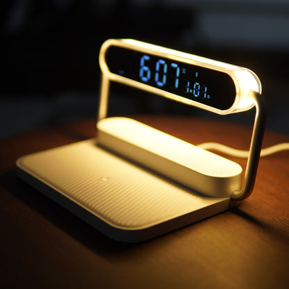 4 in 1 Wireless Charger with Bluetooth Speaker, Clock Display & Night Light