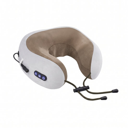 Smart Rechargeable U-Shaped Neck Massage Pillow with 360° Support & Travel Comfort