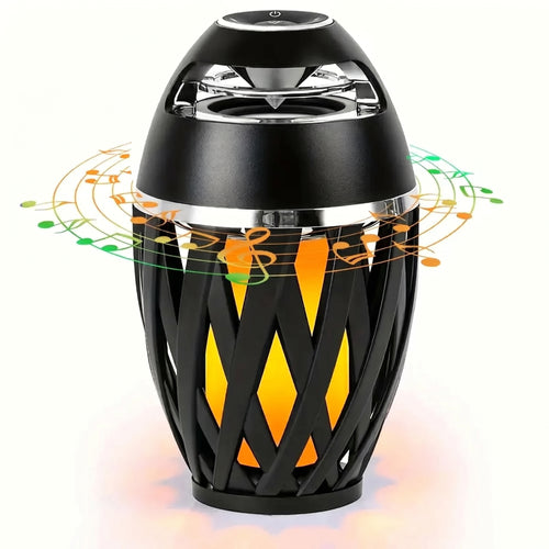 TikiTunes Portable Bluetooth 5.0 Indoor/Outdoor Wireless Speaker, LED Torch Atmospheric Lighting Effects