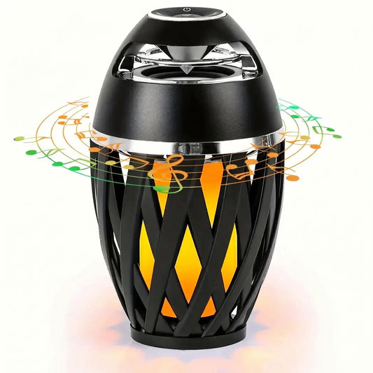 TikiTunes Portable Bluetooth 5.0 Indoor/Outdoor Wireless Speaker, LED Torch Atmospheric Lighting Effects