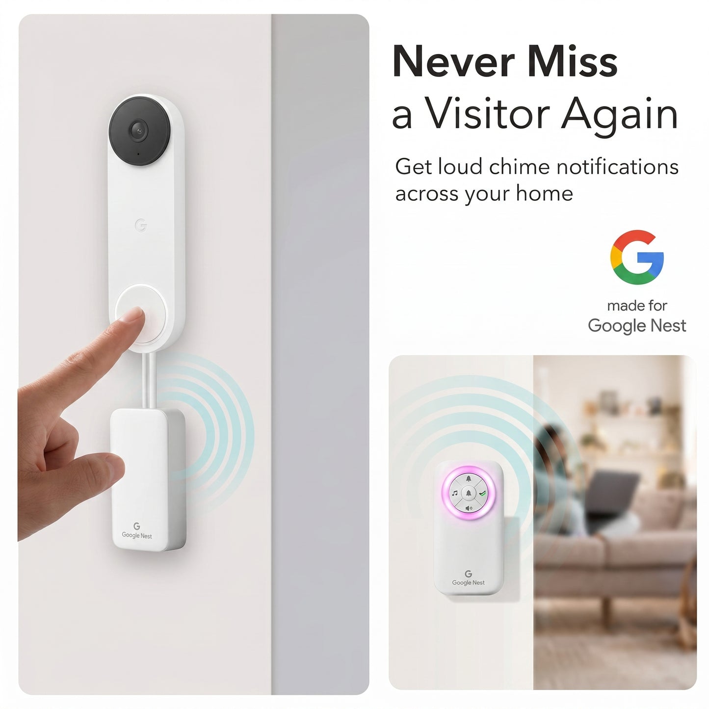 Google Nest Doorbell - (Wired, 2nd Gen) - Wired Video Doorbell Camera - Doorbell Security Camera -