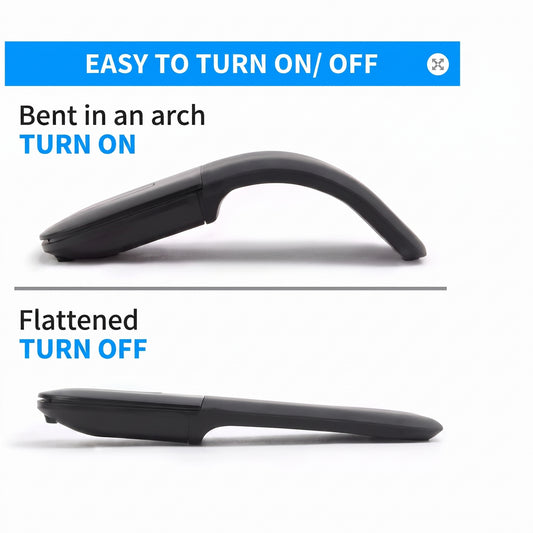 Foldable Dual-Mode Wireless Touch Optical Mouse
