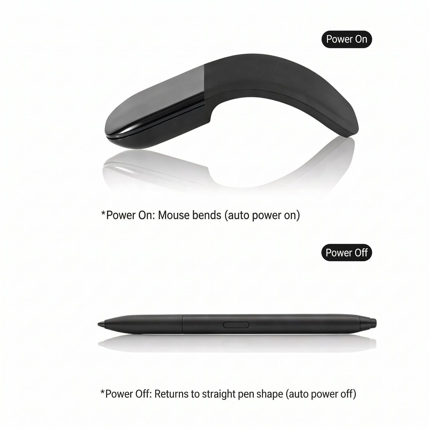 UltraFold Wireless Touch Optical Mouse – Slim, Lightweight & Travel-Friendly Productivity Mouse