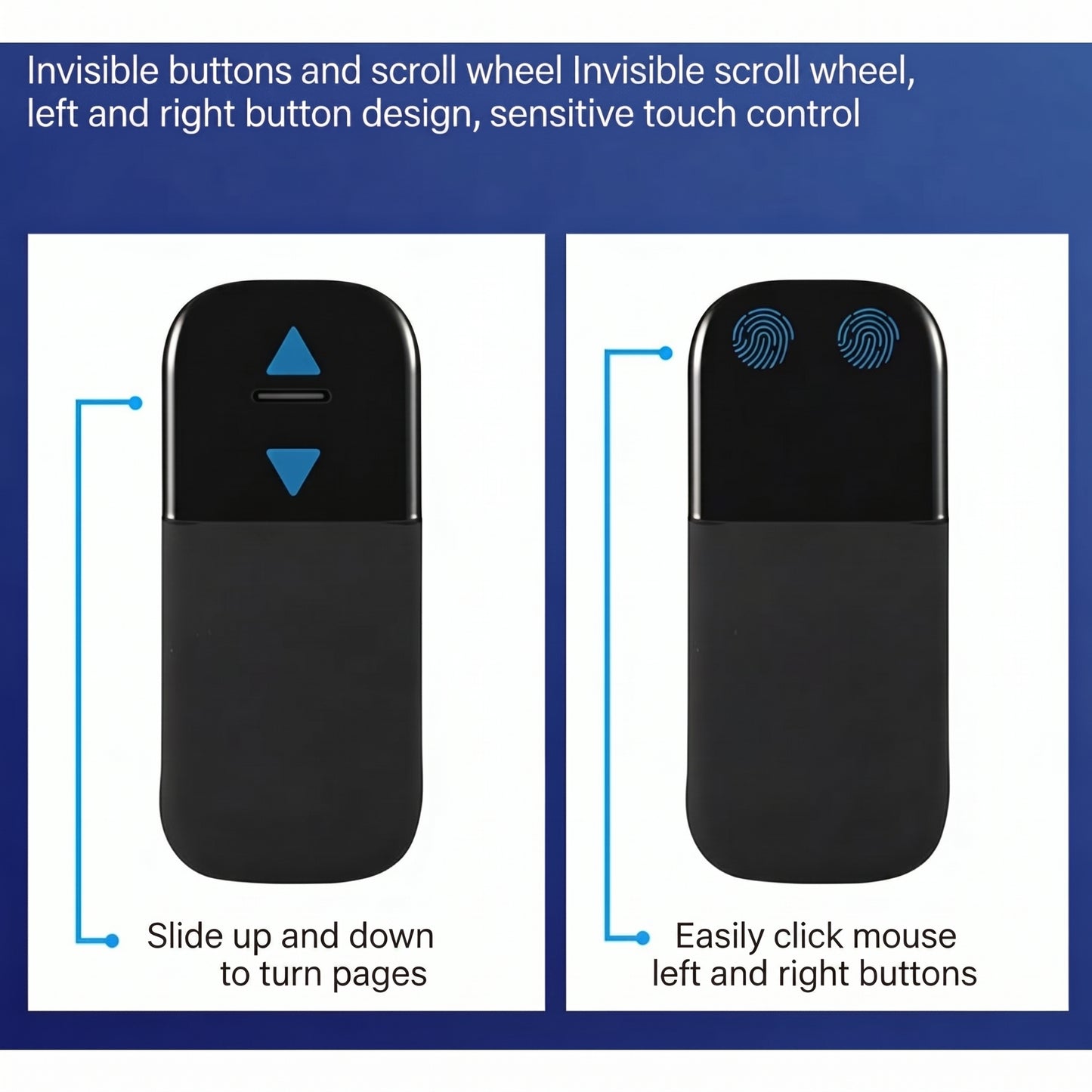 UltraFold Wireless Touch Optical Mouse – Slim, Lightweight & Travel-Friendly Productivity Mouse