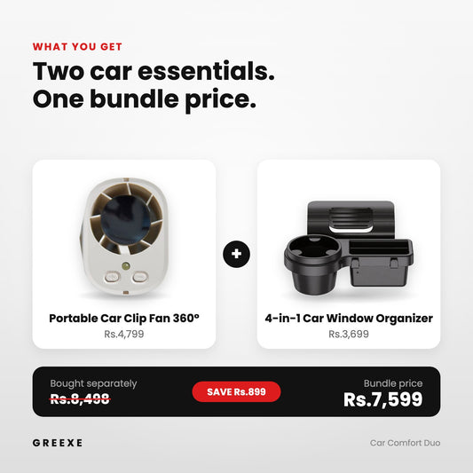 Car Comfort Duo bundle price – Rs.7,599 instead of Rs.8,498 bought separately