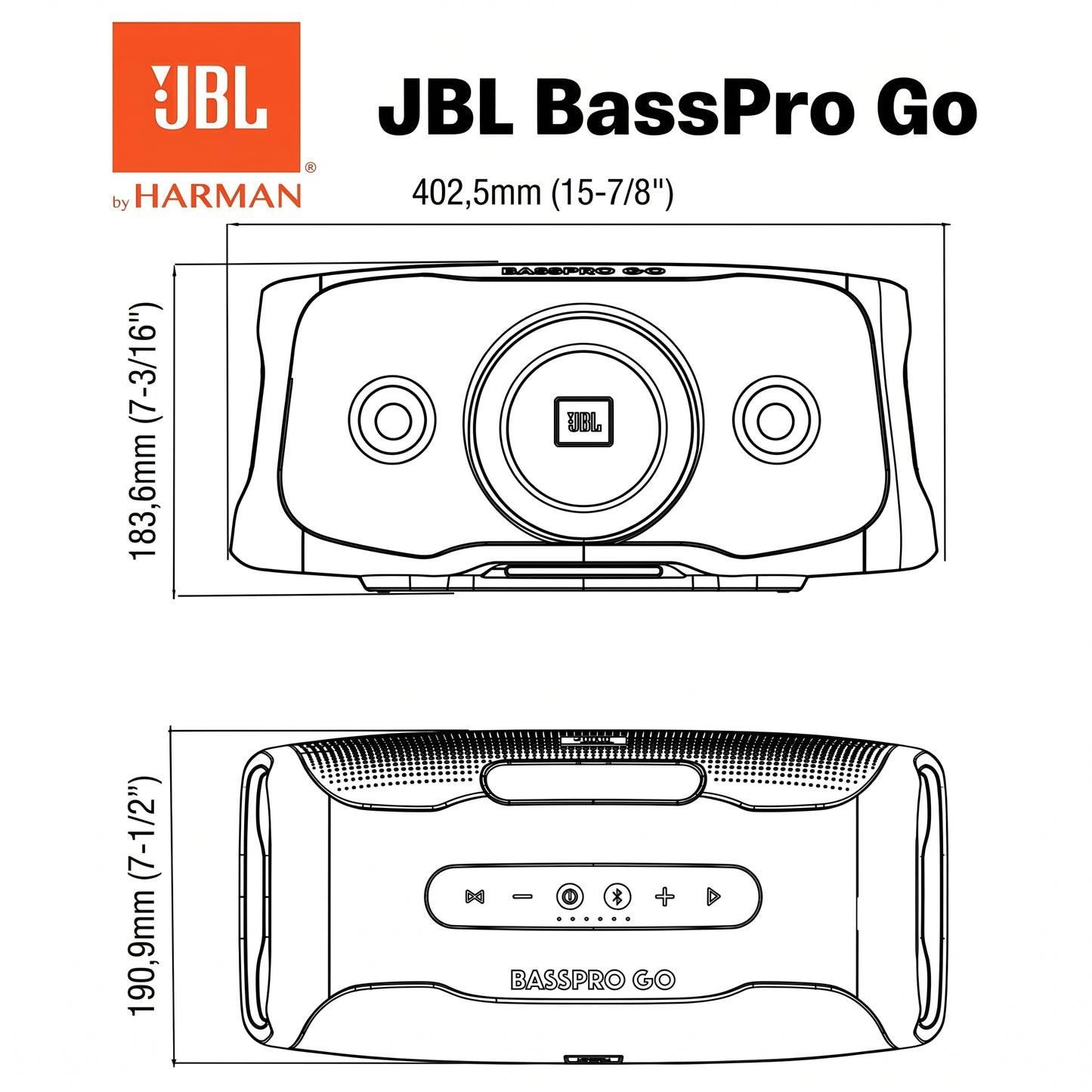 JBL BassPro Go V2 Car Subwoofer Speaker